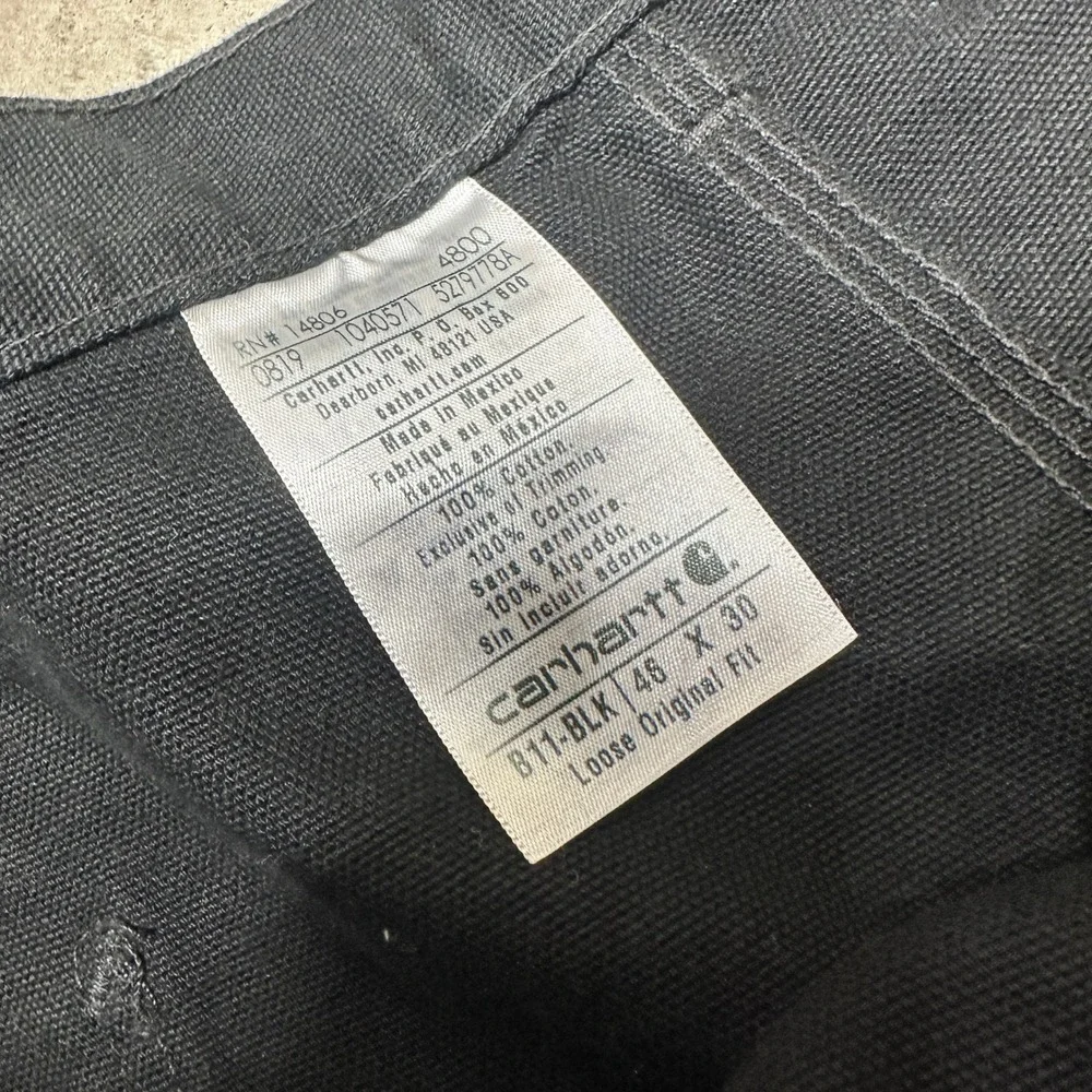 Carhartt measurements waist